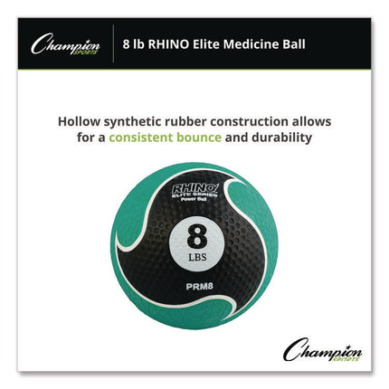 Rhino Elite Medicine Ball, 8 lb, Green