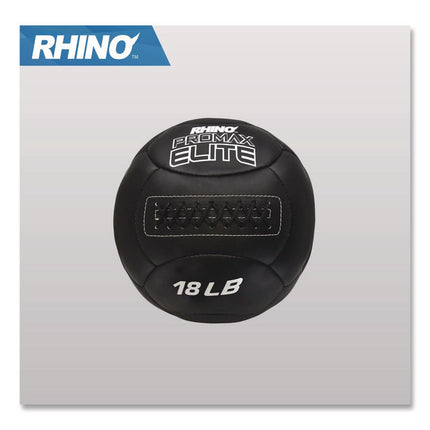 Rhino Promax Elite Medicine Ball, 18 lb, Black