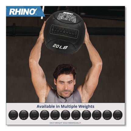Rhino Promax Elite Medicine Ball, 10 lb, Black