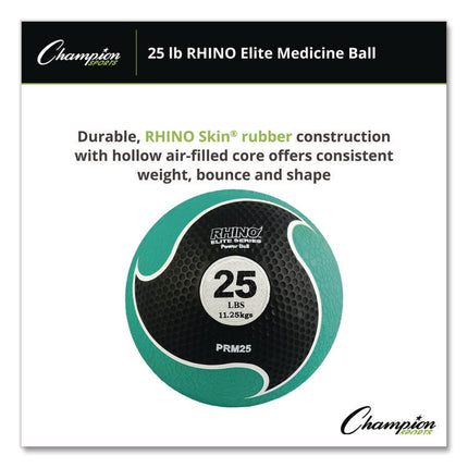 Rhino Elite Medicine Ball, 25 lb, Green