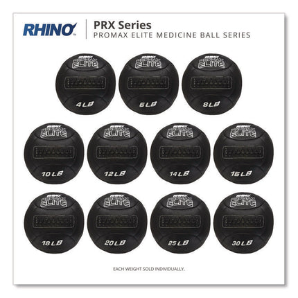 Rhino Promax Elite Medicine Ball, 30 lb, Black