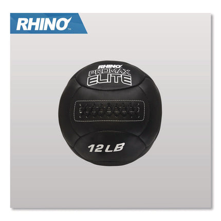 Rhino Promax Elite Medicine Ball, 12 lb, Black