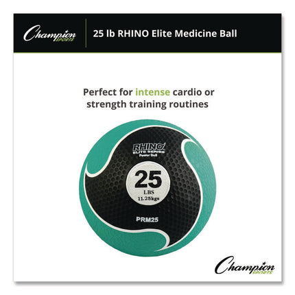 Rhino Elite Medicine Ball, 25 lb, Green
