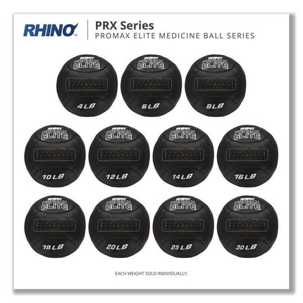 Rhino Promax Elite Medicine Ball, 12 lb, Black