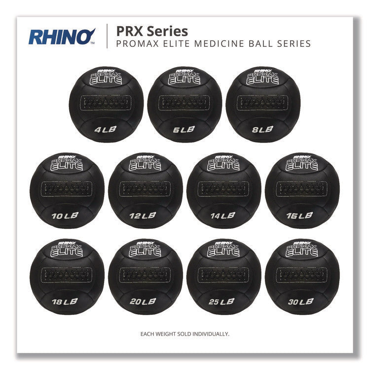 Rhino Promax Elite Medicine Ball, 12 lb, Black