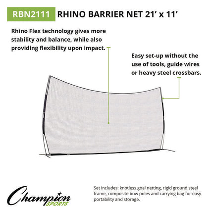 Rhino Flex Barrier Net, 21 ft  x 11 ft