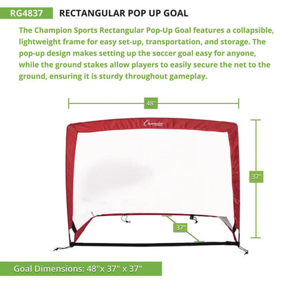 Rectangular Pop-Up Goal, 48"  x 37"