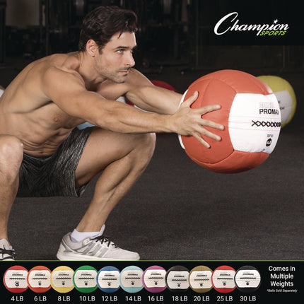 Rhino Promax Medicine Ball, 18 lb, Black