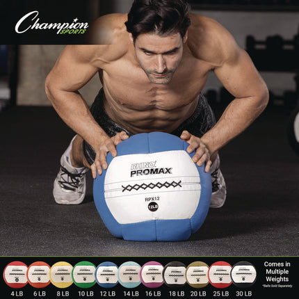 Rhino Promax Medicine Ball, 18 lb, Black