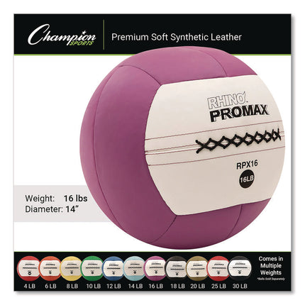 Rhino Promax Medicine Ball, 16 lb, Purple