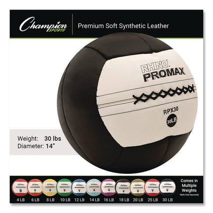 Rhino Promax Medicine Ball, 30 lb, Black