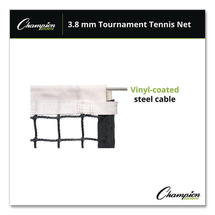 Four-Season Tournament Tennis Net, 42 ft x 3.5 ft, 0.13" dia