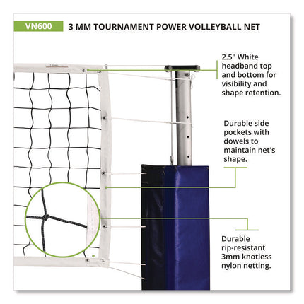 Tournament Power Volleyball Net, 32 ft x 3 ft