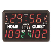 Tabletop Indoor Electronic Scoreboard, 24" x 16" x 10", Black Face, Red/Green/Yellow Graphics