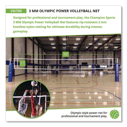 Olympic Power Volleyball Net, 32 ft x 3 ft