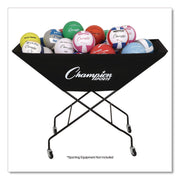 Pro Collapsible Volleyball Cart, 23" x 55" x 41", Black