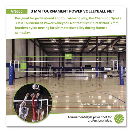 Tournament Power Volleyball Net, 32 ft x 3 ft