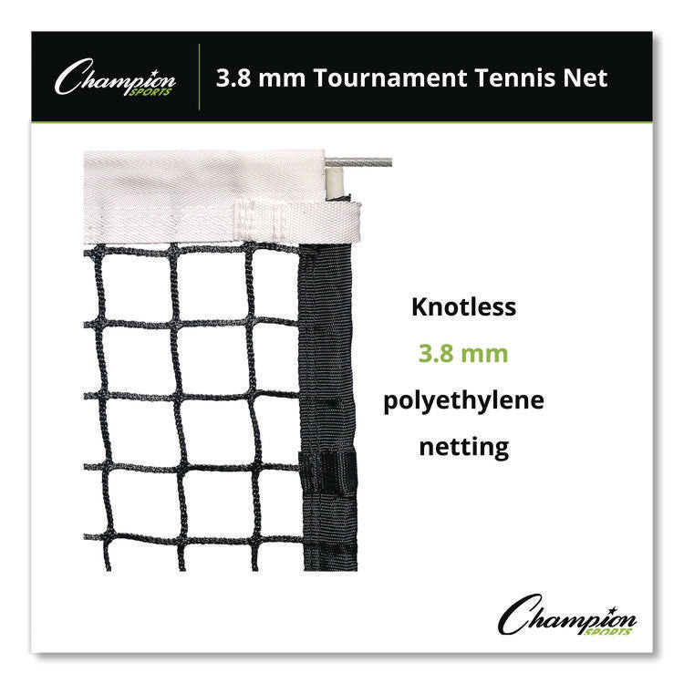 Four-Season Tournament Tennis Net, 42 ft x 3.5 ft, 0.13" dia