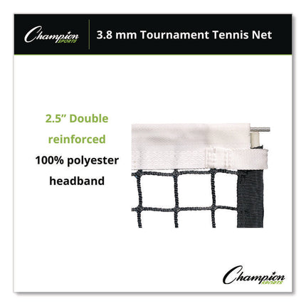 Four-Season Tournament Tennis Net, 42 ft x 3.5 ft, 0.13" dia