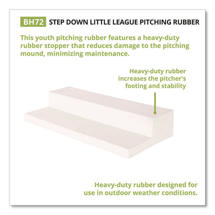 Step Down Youth Pitching Rubber, 18" x 4"