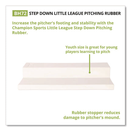 Step Down Youth Pitching Rubber, 18" x 4"