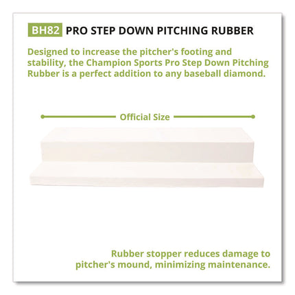 Pro Step Down Pitching Rubber, 24" x 6"