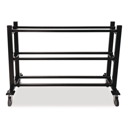 Deluxe Heavy-Duty Basketball Cart, Metal, 220 lb Capacity, 16 x 50.75 x 34.75, Black