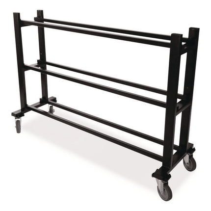 Deluxe Heavy-Duty Basketball Cart, Metal, 220 lb Capacity, 16 x 50.75 x 34.75, Black