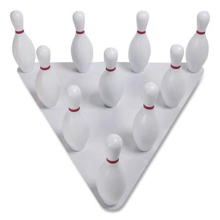 Plastic Bowling Pin Set, White, 10/Set