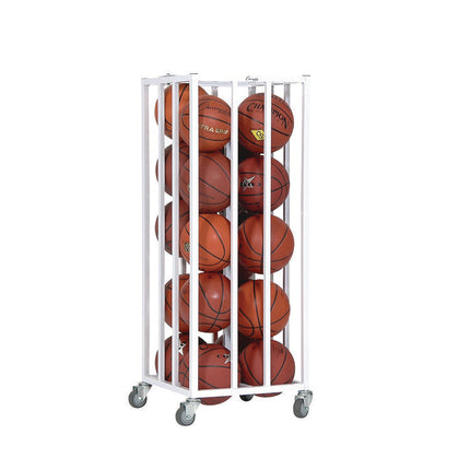 Deluxe Vertical Ball Cage, Fits Approximately 20 Balls, Metal, 20" x 20" x 48", White