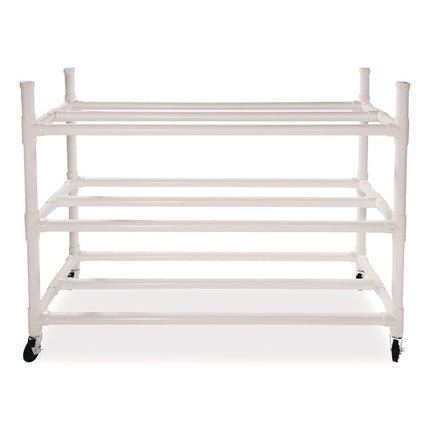 30 Basketball Heavy-Duty Cart, Heavy-Duty Plastic, 176 lb Capacity, 19 x 55 x 45, White