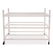30 Basketball Heavy-Duty Cart, Heavy-Duty Plastic, 176 lb Capacity, 19 x 55 x 45, White