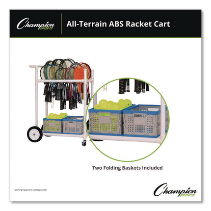 All-Terrain ABS Racket Cart, 20" Wide x 33" Long, White