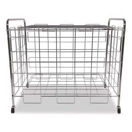 Portable Ball Locker, Metal, 176 lb Capacity, 24 x 41 x 36, Chrome
