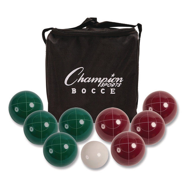 Deluxe Bocce Tournament Set, 4.25" dia Balls, Assorted Colors