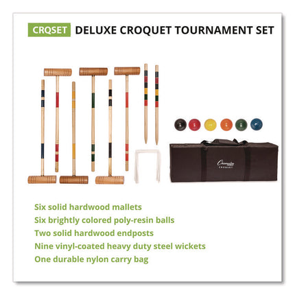 Deluxe Croquet Tournament Set, with Carry Bag