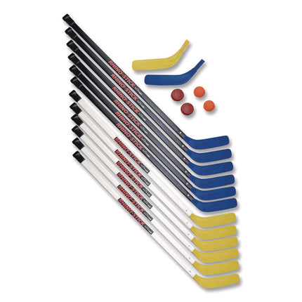 43" Rhino Stick Hockey Set, 12 Sticks/2 Pucks/2 Balls/2 Extra Blades