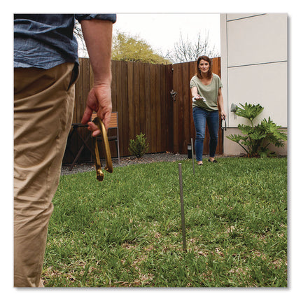 Steel Horseshoe Set, (4) Horseshoes/(2) 24" Stakes/Nylon Carry Bag