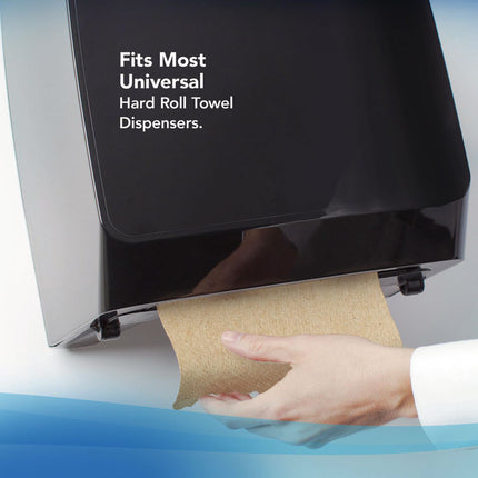 Essential Hard Roll Towels for Business, 1-Ply, 8" x 800 ft, 1.5" Core, Natural, 12 Rolls/Carton