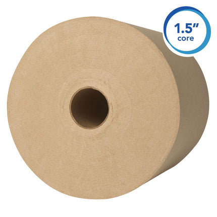 Essential Hard Roll Towels for Business, 1-Ply, 8" x 800 ft, 1.5" Core, Natural, 12 Rolls/Carton