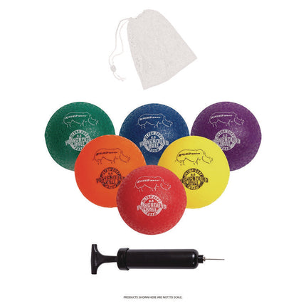 Rhino Soft Playground Ball Set, 8.5" Diameter, Assorted Colors, 6/Set