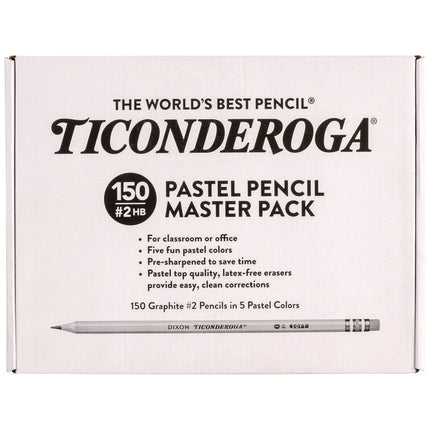 Pre-Sharpened Pencil, 2.2 mm, HB (#2), Black Lead, Pastel Assorted Barrel Colors, 150/Pack