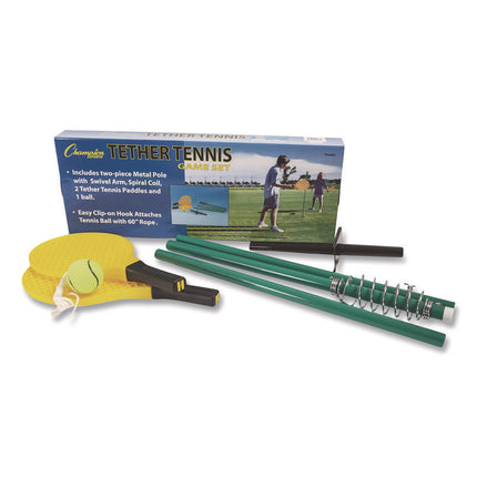 Tether Tennis Game Set, Two Paddles, Two Tennis Balls