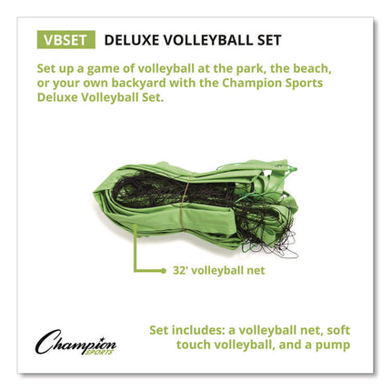 Deluxe Volleyball Set, Official-Size Volleyball, Volleyball Net