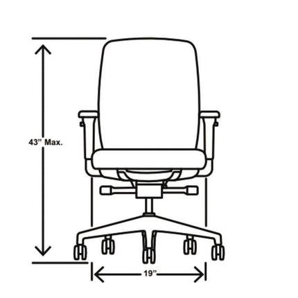 Nucleus Series Recharge Task Chair, 16.63 to 21.13 Seat Height, Frost Seat, Black Back, Black Base