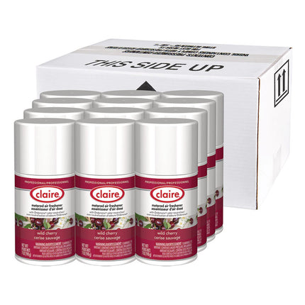 Metered Air Freshener, Cherry Scent, 7 oz Aerosol Spray, 12/Carton