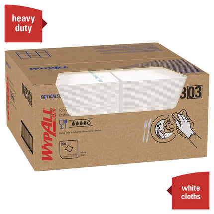 X50 Foodservice Towels, 1/4 Fold, 23.5 x 12.5, White, 200/Carton