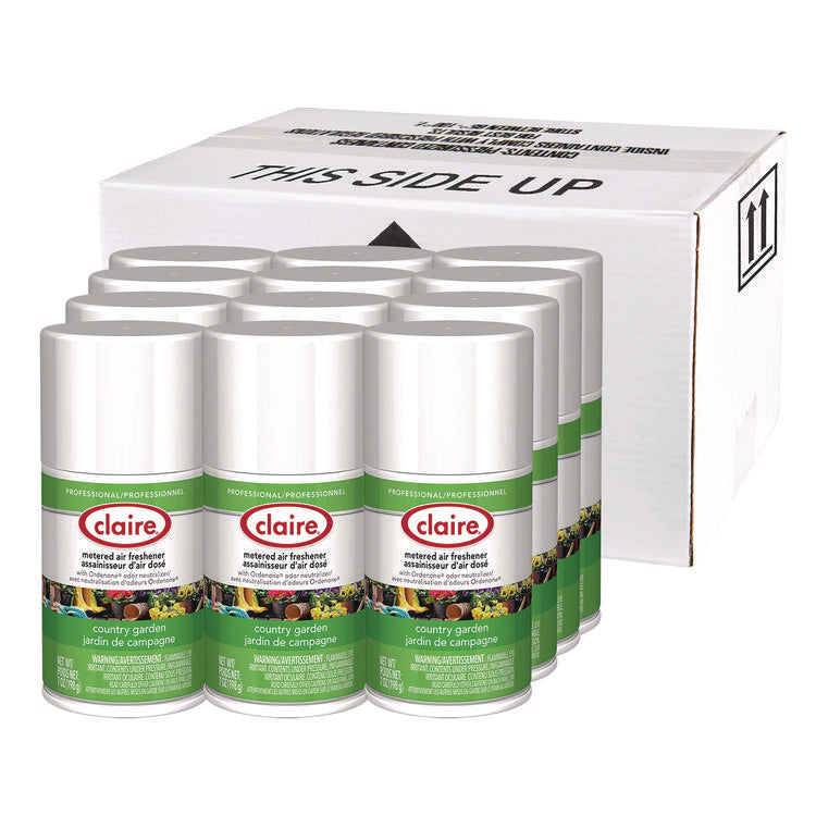 Metered Air Freshener, Country Garden, 11 oz Aerosol Spray, 12/Carton