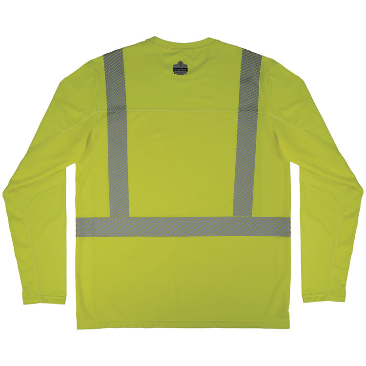 Chill-Its 6688 Type R Class 2 Cooling Hi-Vis Sun Shirt with UV Protection, 3X-Large, Lime