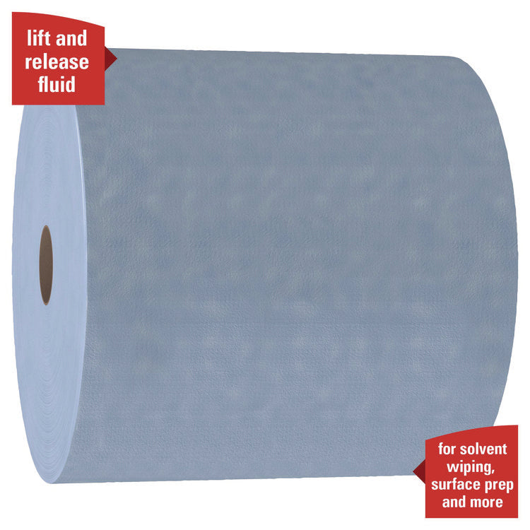 X90 Cloths, Jumbo Roll, 2-Ply, 11.1 x 13.4, Denim Blue, 450/Roll